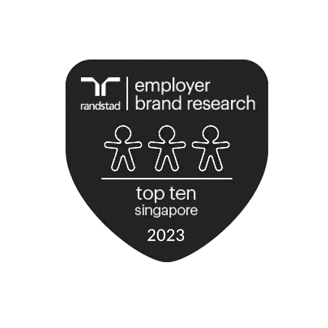 Randstad Employer Brand Research - 2019 Perusahaan Paling Menarik di Singapura (ke-3) - 2023 Perusahaan Paling Menarik di Singapura (ke-9)