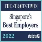 Pemberi kerja terbaik Singapura 2022 (Mendapatkan peringkat 23; satu-satunya operator pariwisata & keramahtamahan dalam peringkat 25 teratas)