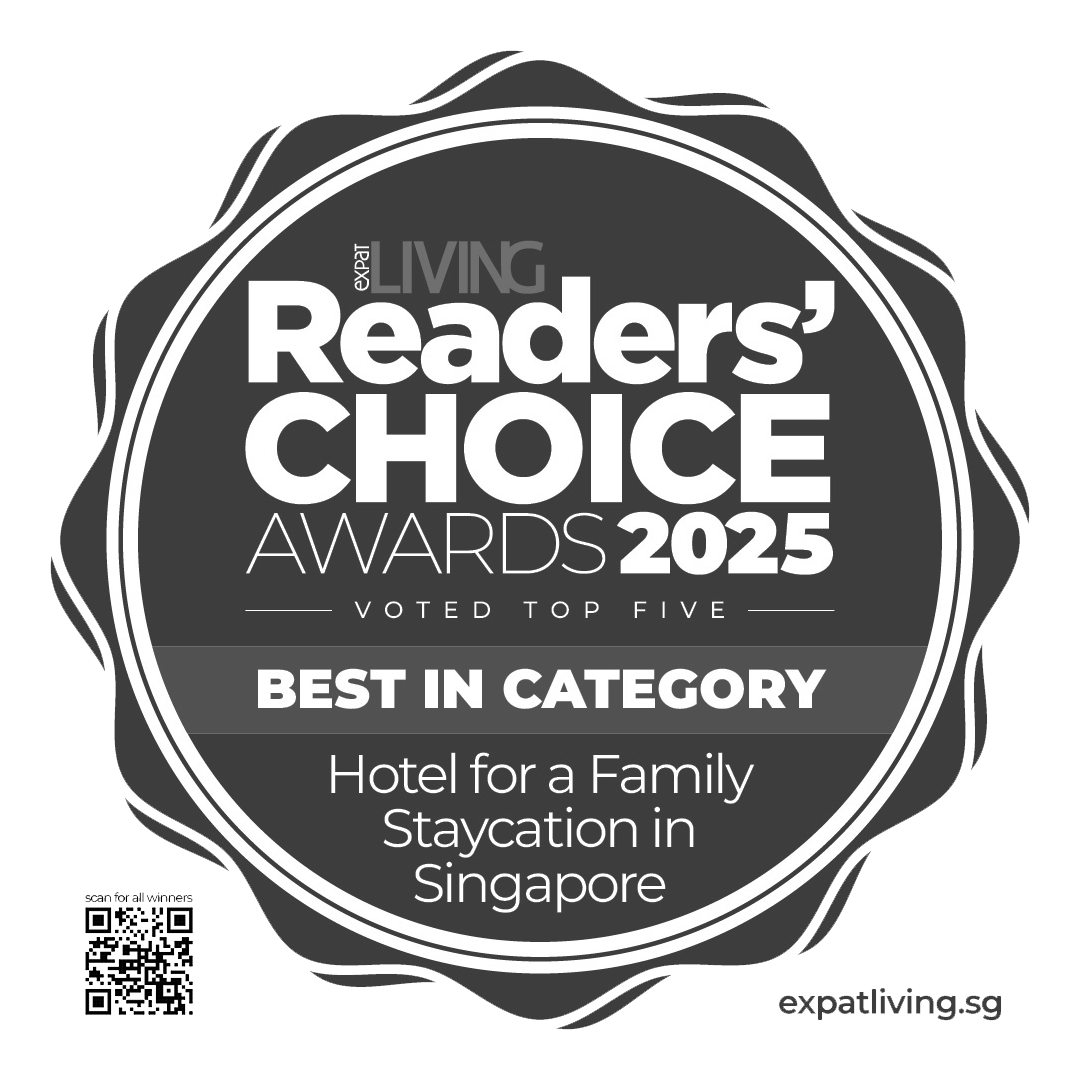 2020, 2023 – 2025 Expat Living Readers’ Choice Awards: Hotel Terbaik untuk Liburan Keluarga di Singapura