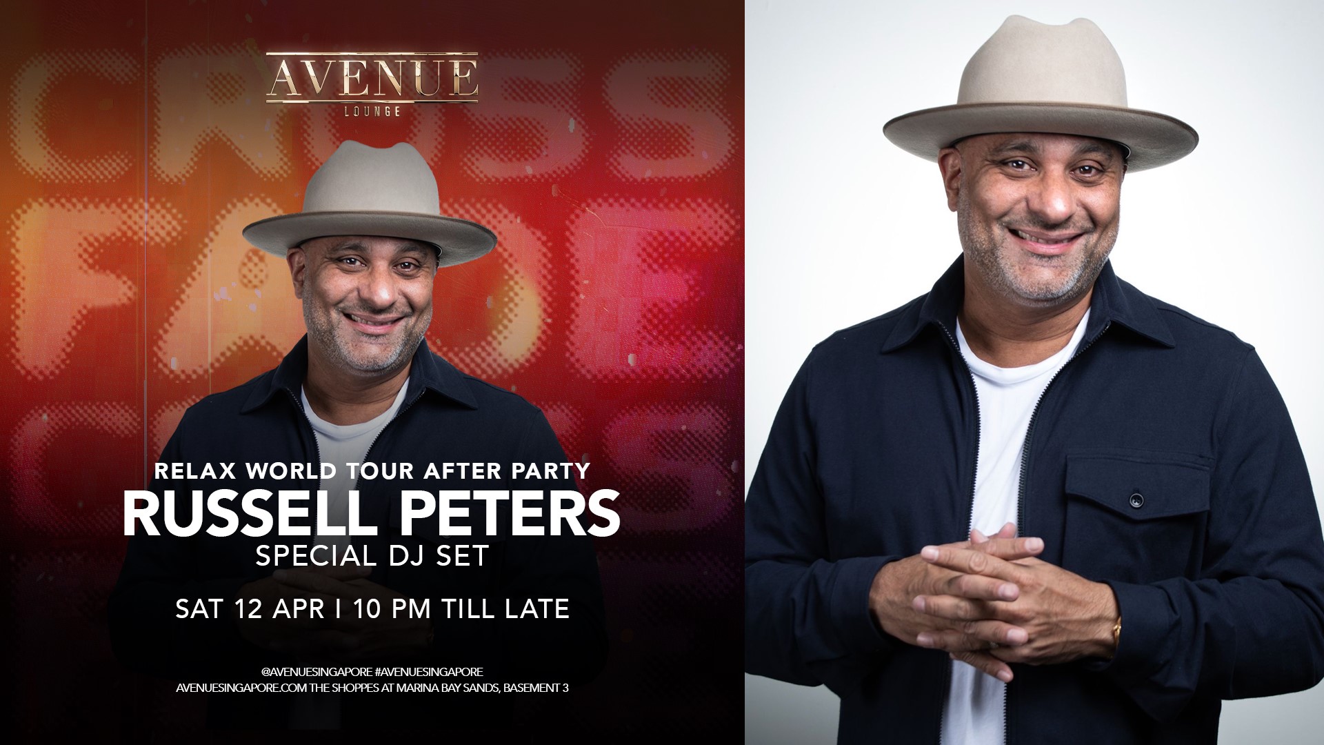 AVENUE Singapore x World-Famous Comedian Russell Peters