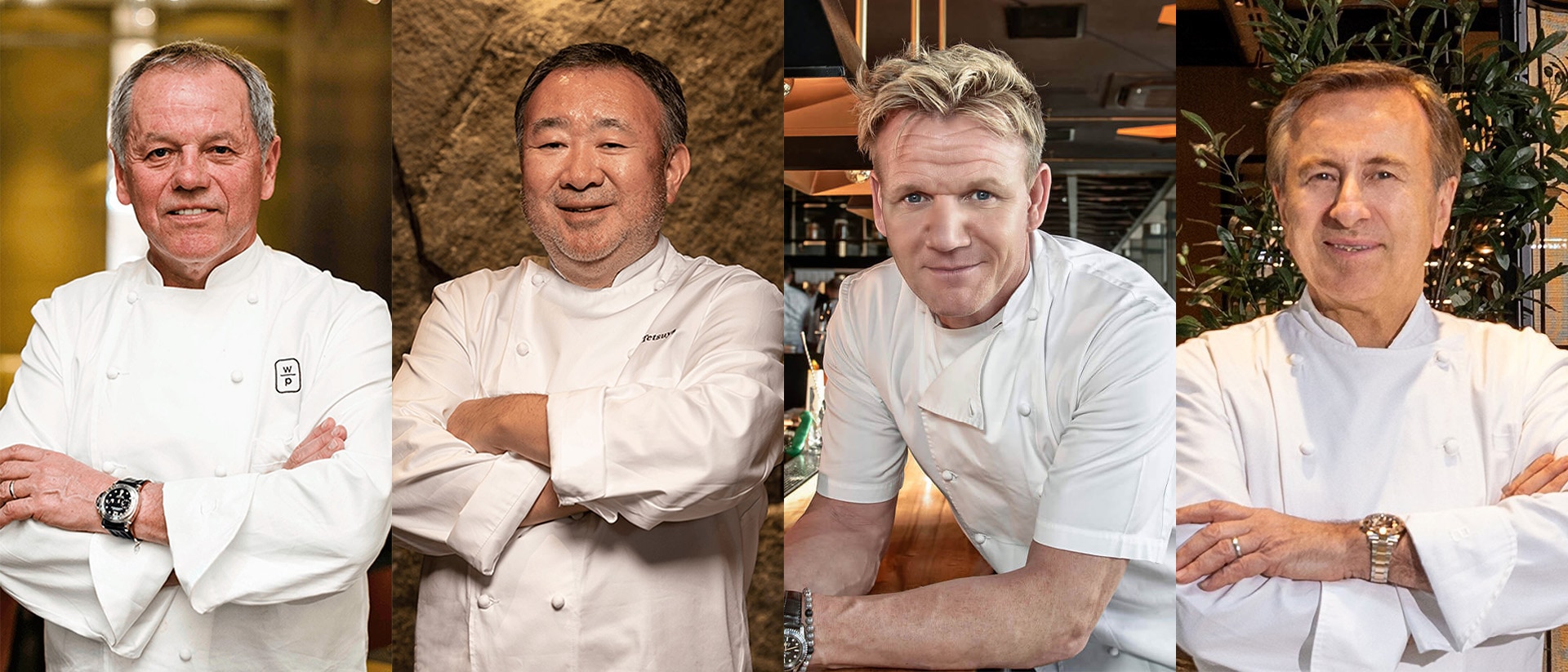 Chef selebritas Wolfgang Puck, Tetsuya Wakuda, Gordon Ramsay dan Daniel Boulud dengan restoran di Singapura