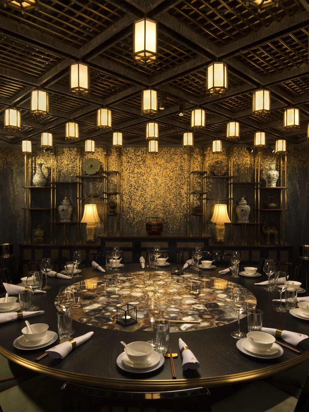 Ruang bersantap privat di Restoran fine dining Tiongkok terbaik di Singapura