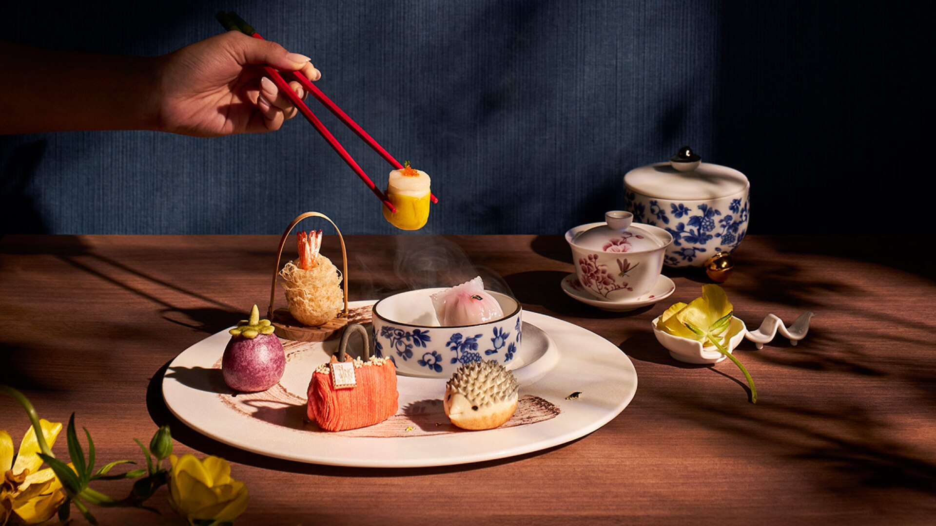 Sajian dim sum dari Jin Ting Wan, restoran Fine Dining Tiongkok di Singapura