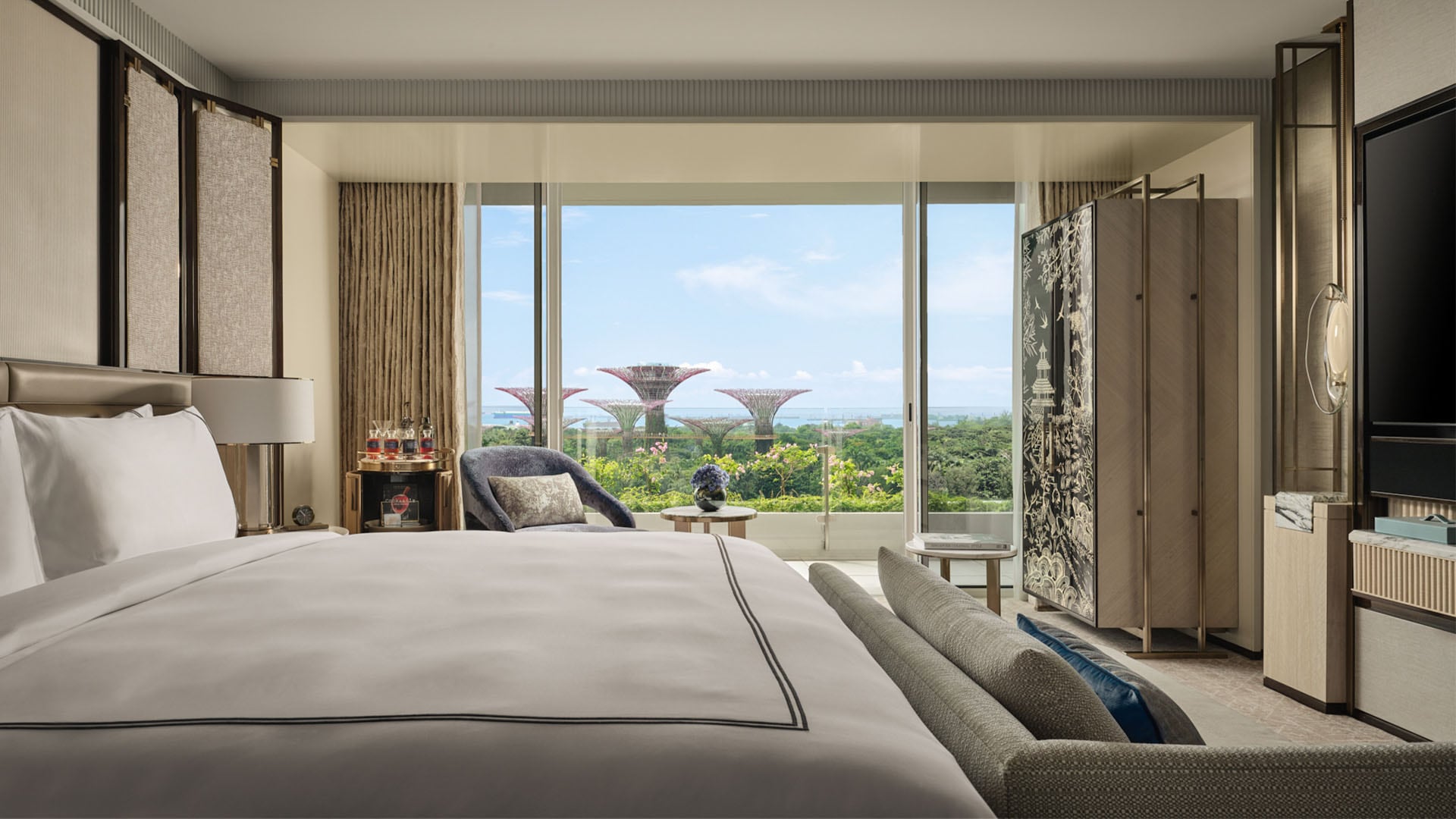 Sands Premier Room dengan pemandangan Gardens by the Bay