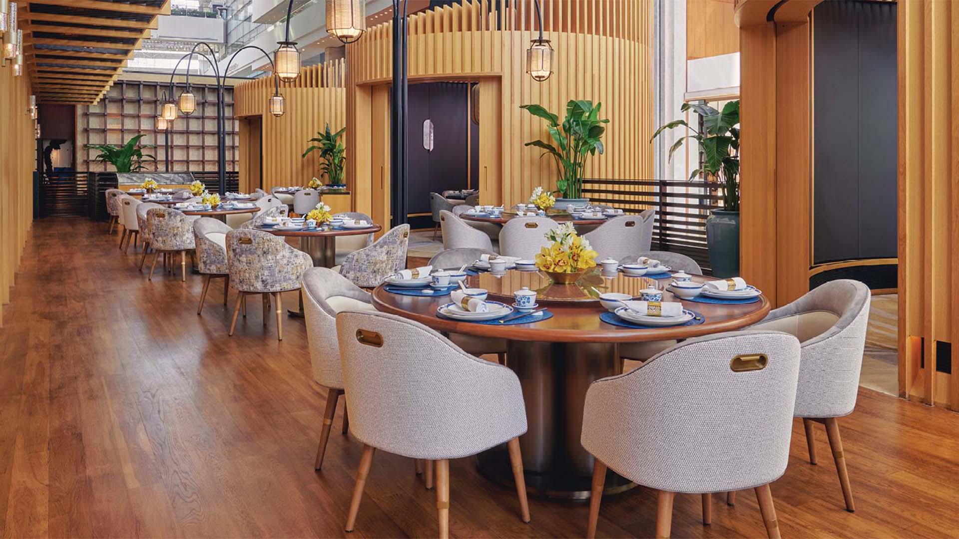 Interior dari Le Ju Xuan, Restoran Tiongkok yang baru dibuka di Marina Bay Sands