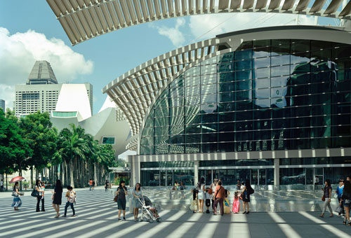 Event Plaza di Waterfront Promenade, Marina Bay Sands