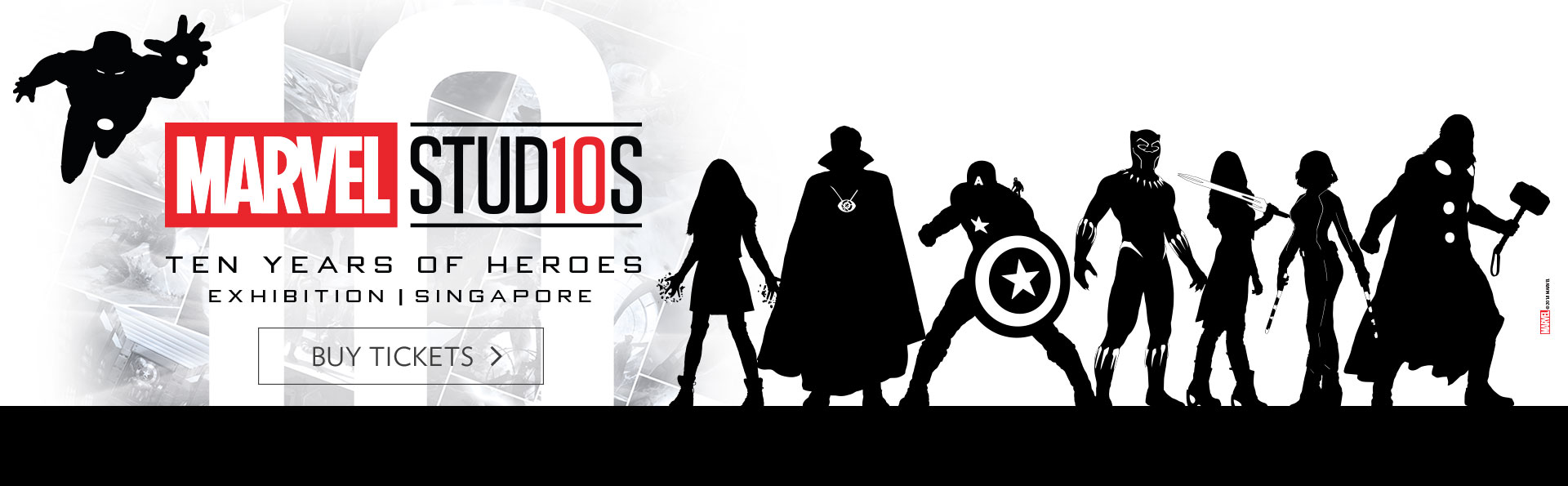 MARVEL STUDIO 10 Years of Hero Exhibition at Marina Bay Sands