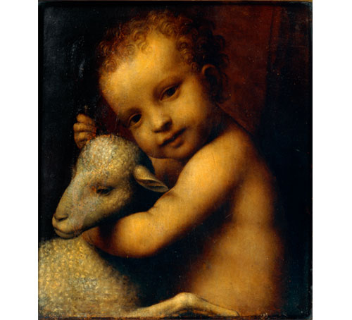 Christ Child with the Lamb karya Bernardino Luini