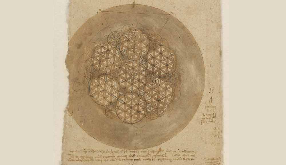 Lingkaran dalam 588 Bagian sekitar tahun 1517—1518 F.307 halaman genap dari Codex Atlanticus Leonardo da Vinci