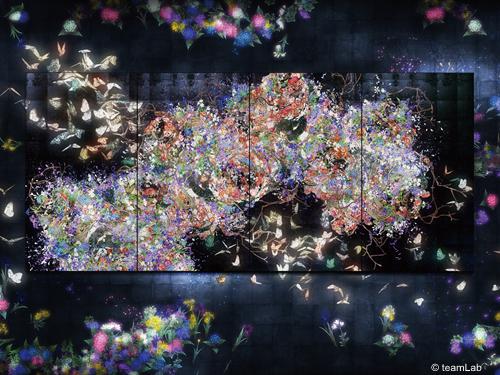 Flutter of Butterflies oleh teamLab