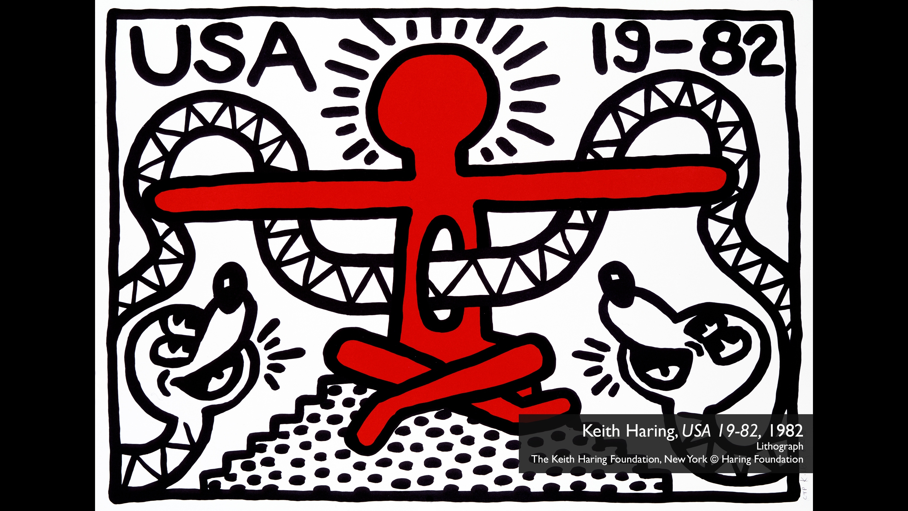 Keith Haring, USA 19-82, 1982. Lithograph The Keith Haring Foundation, New York © Haring Foundation