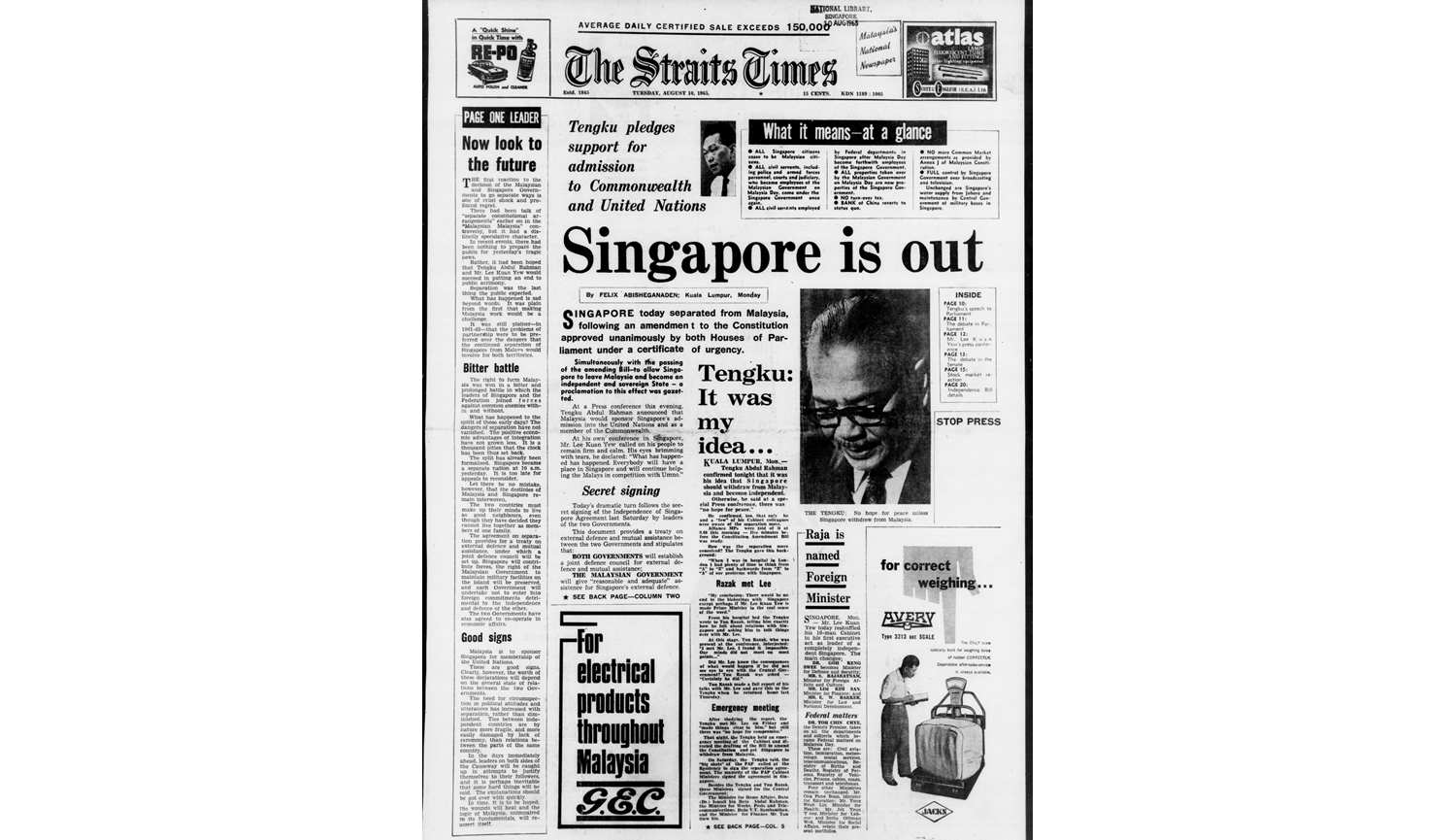 Kemerdekaan Singapura membawa berita mengejutkan