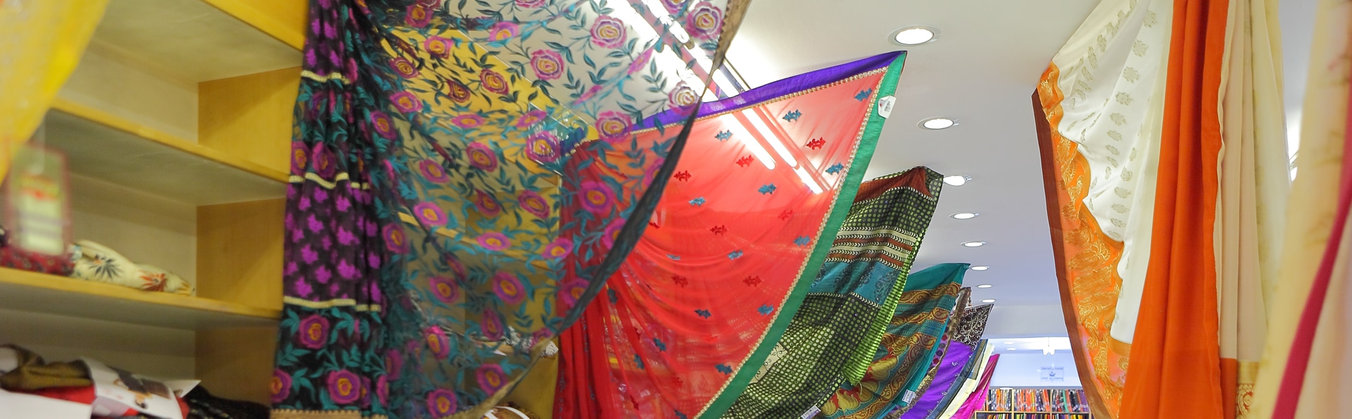 Fabric store display in Singapore