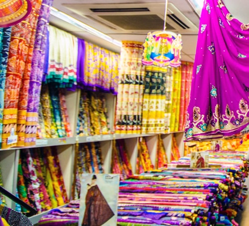 Fabric store in Little India, Singapore