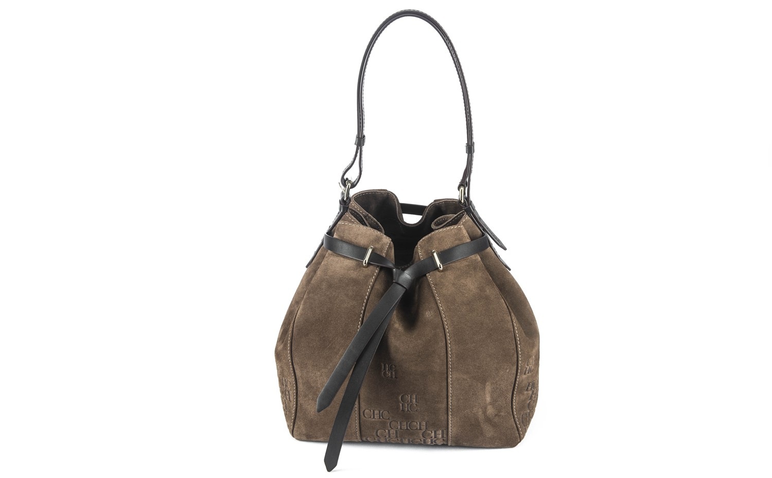 CH Carolina Herrera - Western Large Suede Bucket Bag