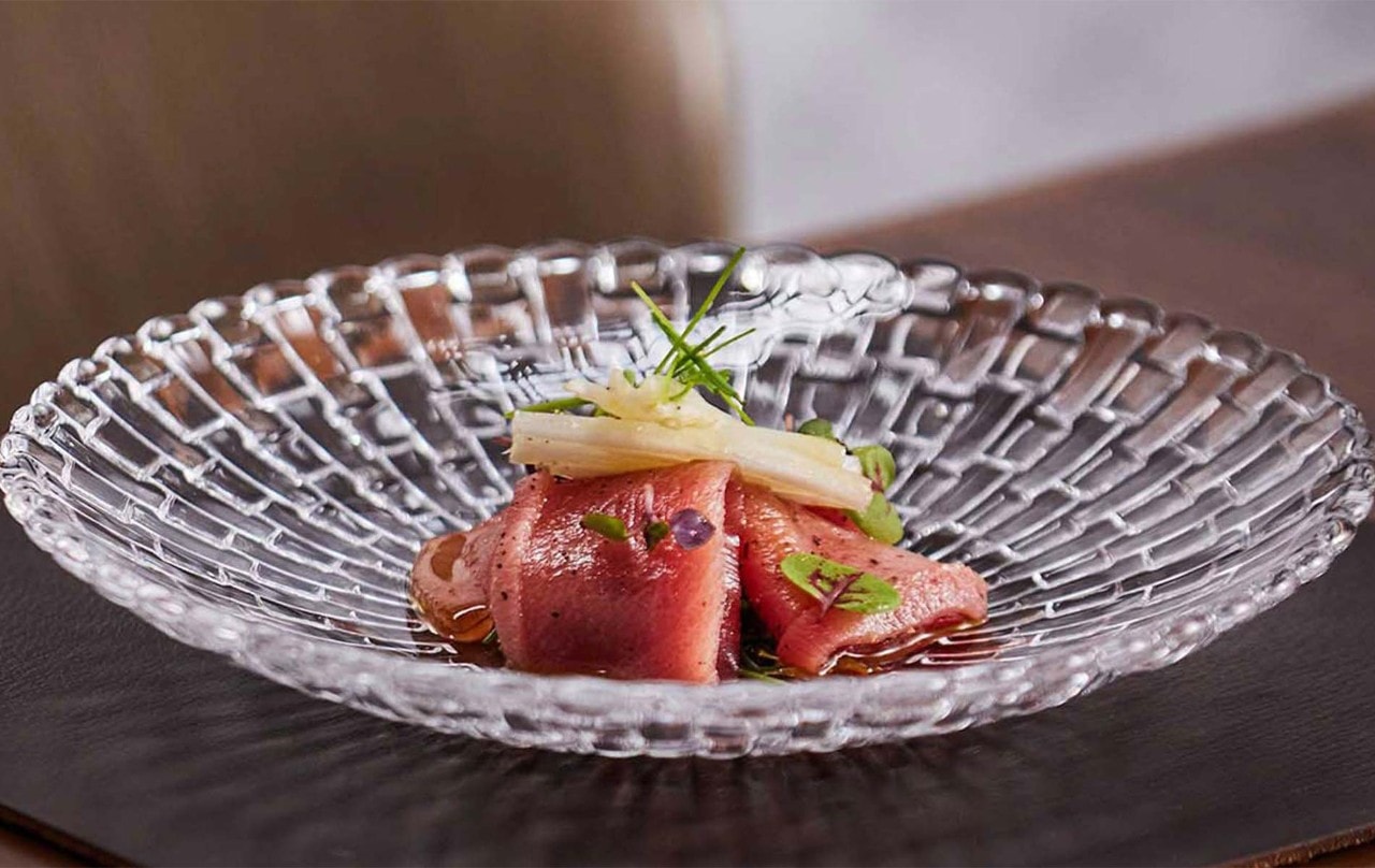 Chutoro tuna at Waku Ghin for a 2024 New Year's Eve dinner