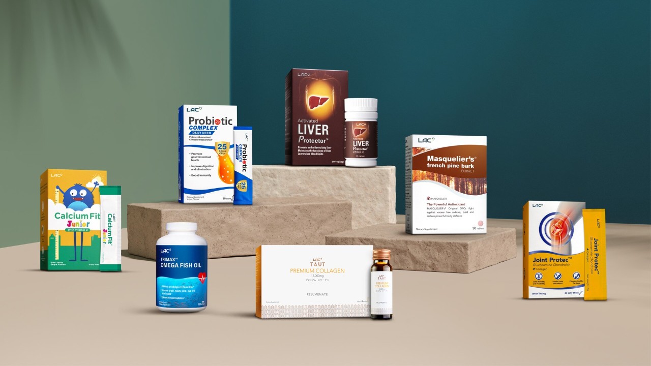 A range of health supplements for men and women to support physical and mental wellness at LAC, Marina Bay Sands