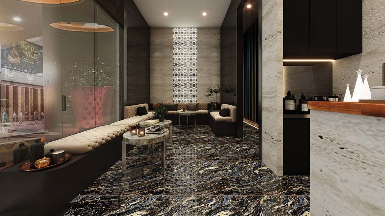 Luxurious main waiting area at Natureland Premium