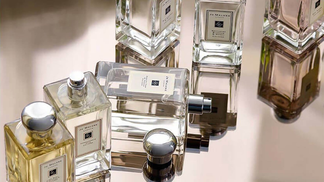 A bottle of Jo Malone English Pear and Freesia cologne