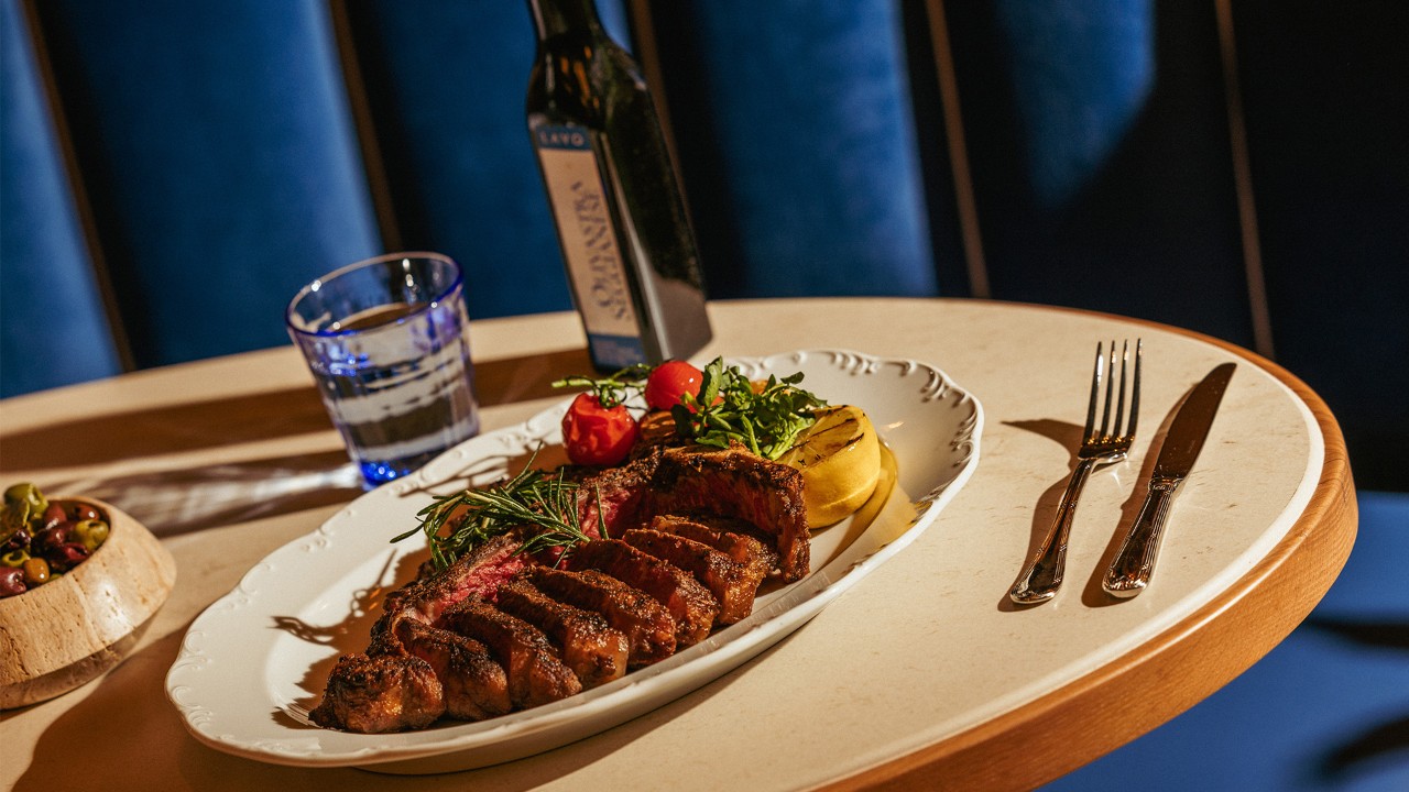 Steak from LAVO, a casual dining rooftop restaurant in Singapore