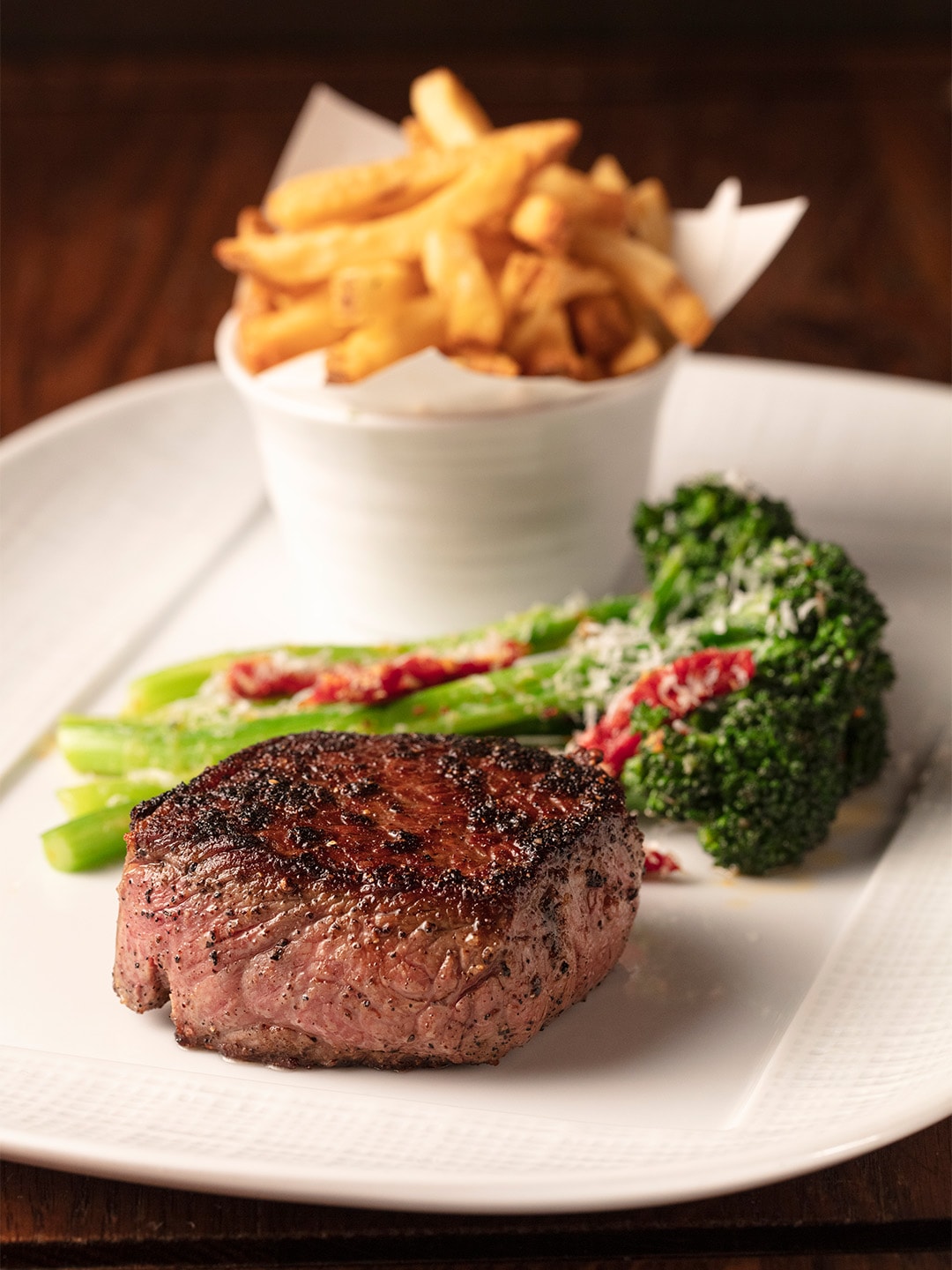 Perfectly seared steak at CUT, one of the best dinner places in Singapore
