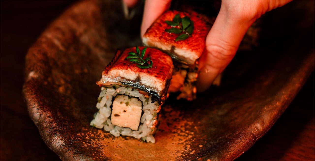 Fresh grilled unagi and bar table at Wakuda, Singapore's top omakase spot