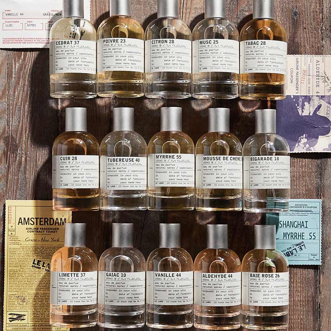Variety of perfumes from Le Labo, Singapore